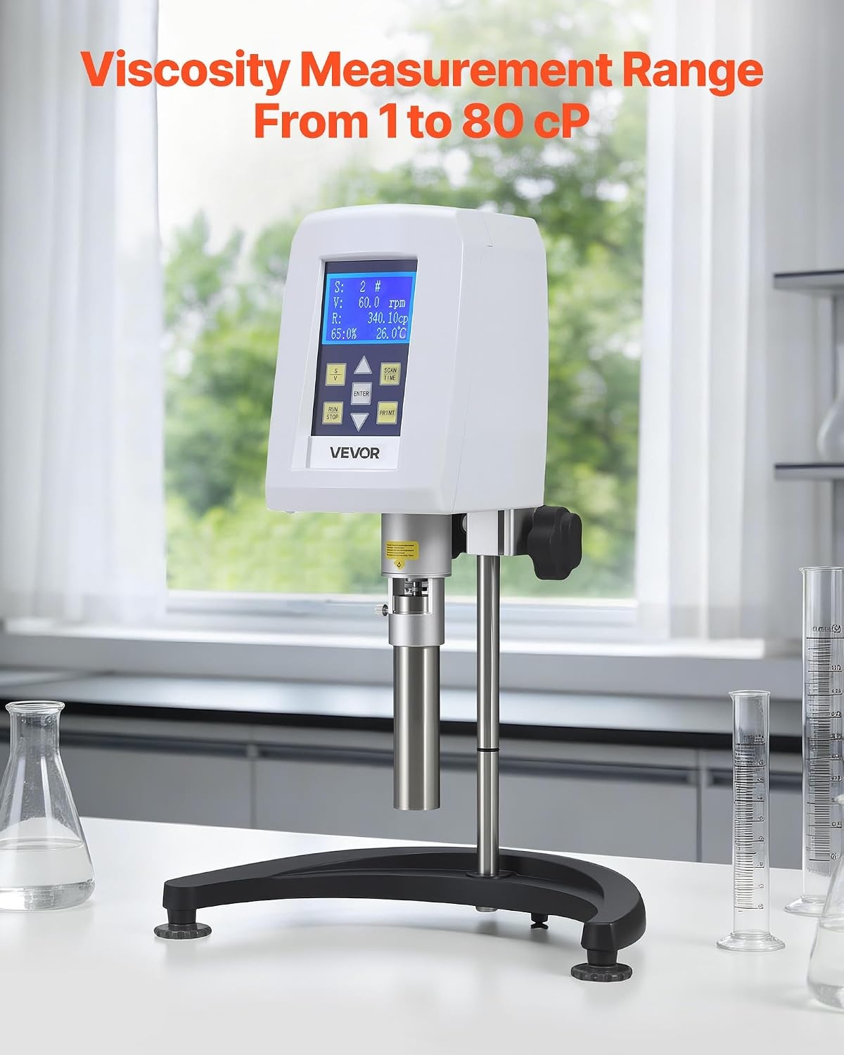 image:imageVEVOR Rotary Viscometer Rotor 180 cP 0 Viscometer Spindle Stainless Steel with Storage Case for NDJ5S NDJ8S SNB2T and LVDV2T Laboratory Digital Rotary Viscosity Meters for Low ViscosityRotor