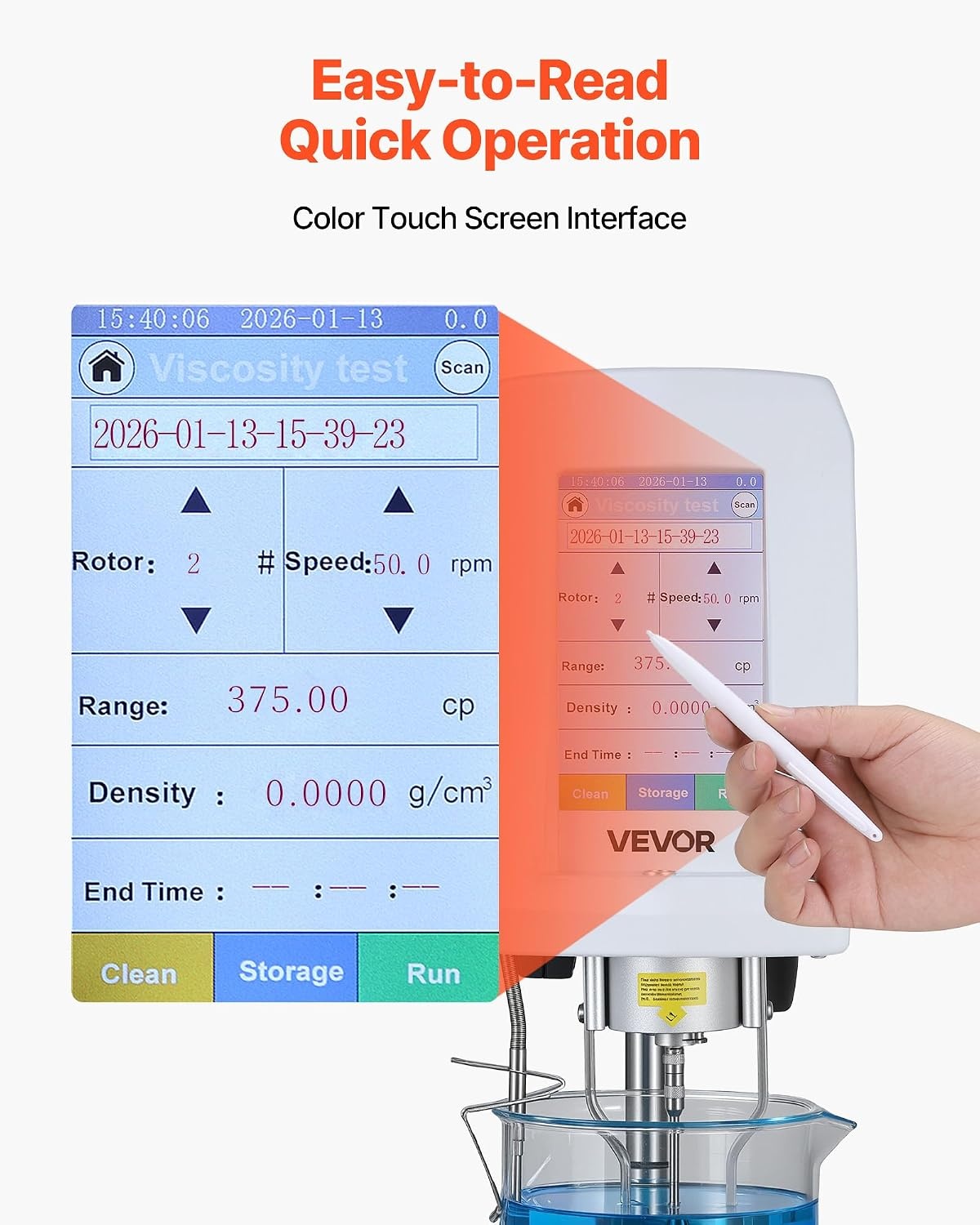 image:imageVEVOR Rotary Viscometer Rotor 180 cP 0 Viscometer Spindle Stainless Steel with Storage Case for NDJ5S NDJ8S SNB2T and LVDV2T Laboratory Digital Rotary Viscosity Meters for Low ViscosityWhiteSilver