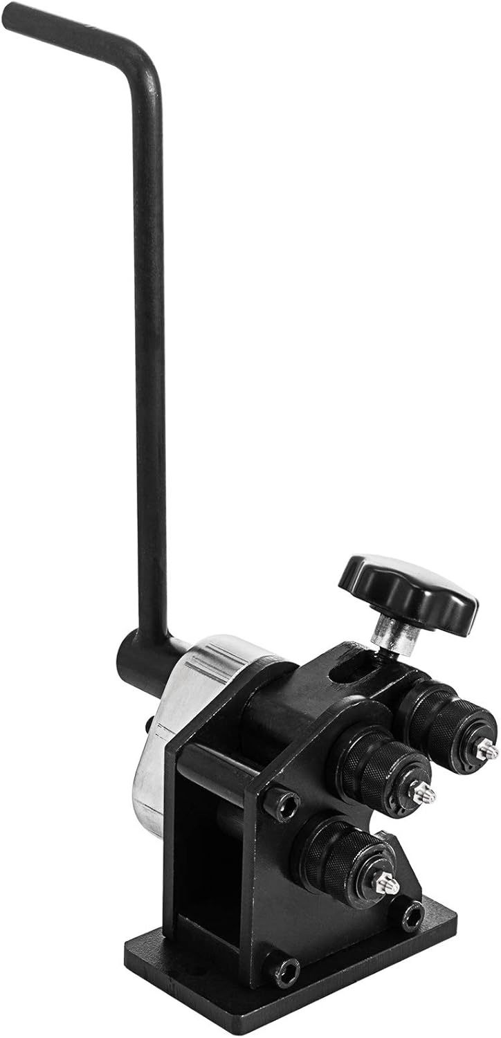 image:imageVevor Manual Plate Steel Ring Bender 1212inch Single Pinch Portable Hand Crank Ring Handle Rolling 3inch And Larger Circular Rings