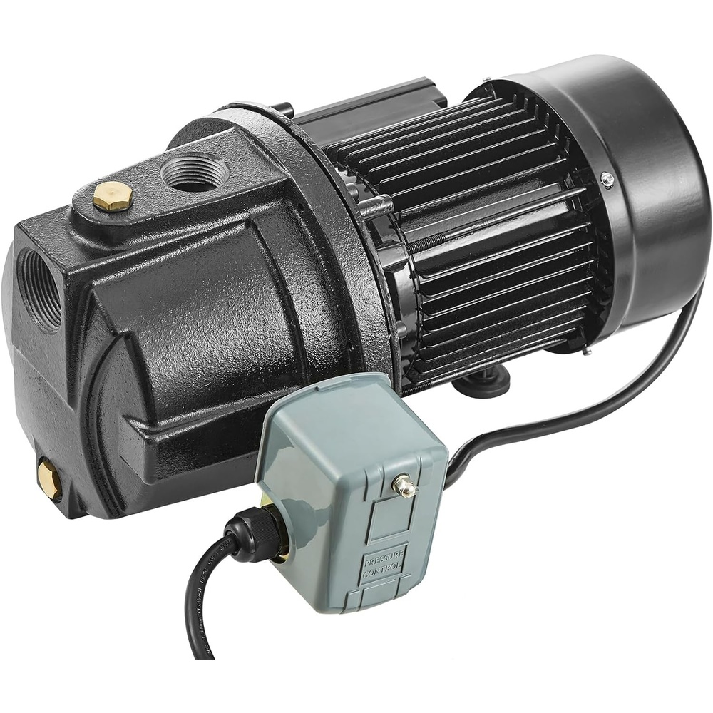 image:imageVEVOR 34HP SUS304 Stainless Steel Shallow Well Jet Pump 115 Volt 185 GPM 131 FT Maximum Head Irrigation Water Pump for Agricultural Garden Irrigation System HighRise Water Supply Shower Booster1HP Cast Iron