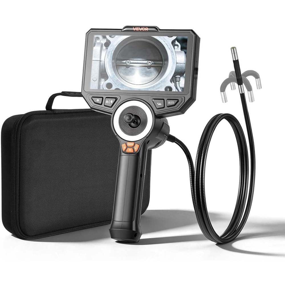 image:imageVEVOR 4Way Articulating Borescope with Light True 1080P HD Industrial Endoscope Inspection Camera with Articulated Probe Flexible Snake Scope Cam for Wall Automotive Engine Inspect49FT032inch Probe