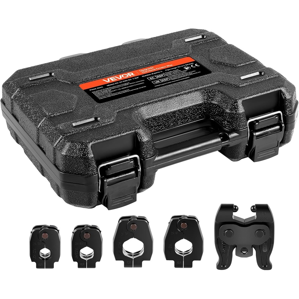 image:imageVEVOR 5PCS ProPress Pressing Kit for Compact Series Press Tools 4PCS Press Rings 12 34 1 114 amp R8 Actuator for ProPress Copper Pipes Compatible with 24KN Press Tools for 180 Operation