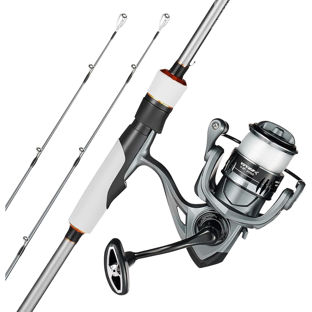 image:imageVEVOR Rod and Fishing Reel Combo IM67 Carbon Fiber SpinningBaitcasting Rod and Reel Combo Bass Fishing Pole Stainless Steel Guides with Ceramic Rings7 ft3000 Reel