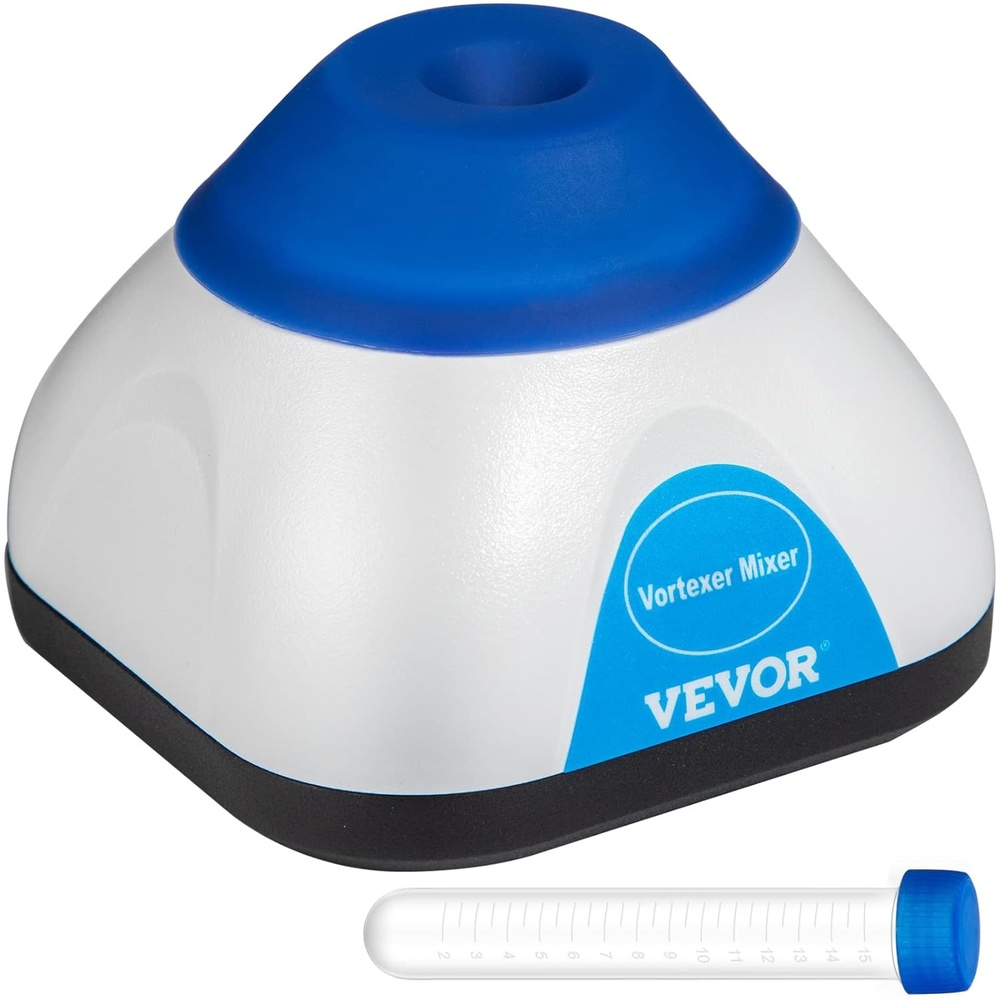 image:imageVEVOR Vortex Mixer 3000RPM Mini Vortex Mixer Shaker Touch Function Scientific Lab Vortex Shaker Mix Up to 50ML 6mm Orbital Diameter for Test Tube Nail Polish Eyelash Adhesives PaintBlue