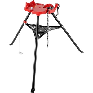 Mophorn 460-6 Tripod Pipe Chain Vise 1/8″-6″ Capacity,Pipe Stand Portable Foldable Steel Legs,Pipe Stands w/Tool Tray, Tripod Stand Chain Vise Ideal for a Variety of Pipe Materials(Pipe Chain Vise Stand)