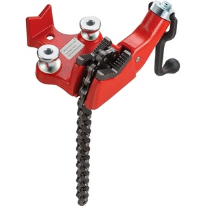 Mophorn Screw Bench Chain Vise 1/8 to 5-Inch Pipe Capacity, Heavy Duty Bench Chain Pipe Vise with Crank Handle, Neoprene-Coated Jaw, Cast Iron Material Ideal for a Variety of Pipes(1/8″ – 5″ Bench Mount)