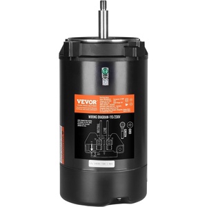 VEVOR 1.5 HP Pool Pump Motor, 56J Frame, 115V(13.6 Amps)/230V(6.8 Amps) 3450 RPM, 60Hz, 1.3 Service Factor, 90μF/250V Capacitor, CCW Rotation Round Flange Replacement Motor(0.75 HP)