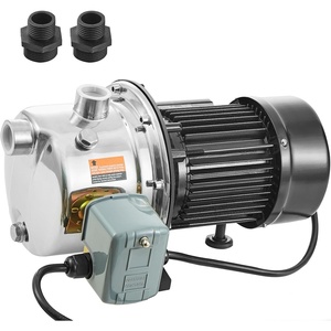VEVOR 3/4HP SUS304 Stainless Steel Shallow Well Jet Pump, 115 Volt, 18.5 GPM 131 FT Maximum Head Irrigation Water Pump, for Agricultural Garden Irrigation System High-Rise Water Supply Shower Booster(3/4HP SUS304)
