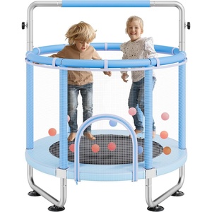 VEVOR 5FT Trampoline 50″/55″/56 * 35″ for Indoor/Outdoor use for Toddlers, Foldable Mini Baby with Foam Handle, Recreational Birthday Gift(Blue)