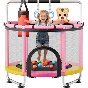 VEVOR 60″ Trampoline for Kids(Pink  Yellow  Black and Silver)