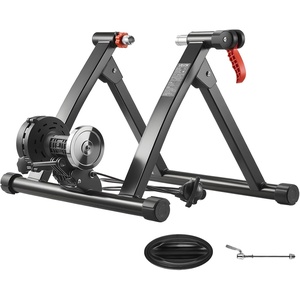 VEVOR Bike Trainer, 6 Level Resistance, 26-29 in & 700C Wheels, Foldable Magnetic Bicycle Stationary Stand for Indoor Exercise Riding with Quick Release Skewer & Front Wheel Riser Block for Road Bikes