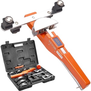 VEVOR Copper Pipe Bender, 7 Colorful Dies 1/4-7/8 inch 90 Degrees Forward and Reverse Bending, 6-22 mm for Copper & Aluminum Tubes with Reverse Bend Attachment(Orange)