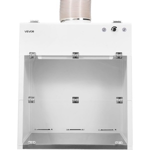 VEVOR Ducted Fume Hood, 23.62 x 31.69 x 27.56 inch Working Area, Lab Fume Hood with LED Light and G1 Pre-Filter, Adjustable Speed, Steel Exhaust Equipment for Laboratory Fume Control, White(30-39inch)
