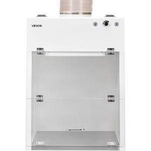 VEVOR Ducted Fume Hood, 23.62 x 31.69 x 27.56 inch Working Area, Lab Fume Hood with LED Light and G1 Pre-Filter, Adjustable Speed, Steel Exhaust Equipment for Laboratory Fume Control, White(18-29inch)