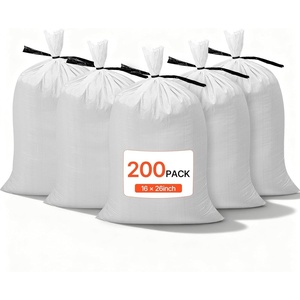 VEVOR Empty Sandbags, 200 Packs 16 x 26 in, Heavy Duty Sand Bags Sacks with Ties, 50lb Capacity Woven Polypropylene Sandbags, Tear-Resistant & UV-Resistant Sand Bags for Flood Protection Barrier(200 PACK)