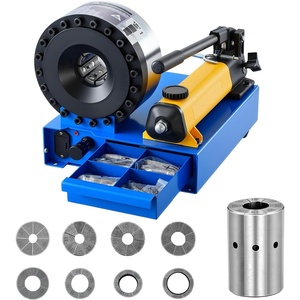 VEVOR High Pressure Hydraulic Hose Crimper, Manual Hose Crimping Tool with 8 Dies & 0.24″-1.1″ Crimping Range, Suitable for Low & High-Pressure Oil Pipes, Gas/Water/Auto AC Hoses & Cable Joints