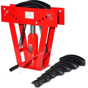 VEVOR Hydraulic Pipe Bender, 16 Ton Manual Copper Exhaust Pipe Bending Machine with 8 Dies (1/2″ – 3″) and 90-180° Adjustable Rollers, Heavy-Duty Pipe Tube Bender for Piping Railing Construction(16 Years)