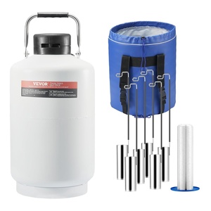 VEVOR Liquid Nitrogen Tank, 30 L Aluminum Alloy Liquid Nitrogen Container, LN2 Tank Dewar with 6 Canisters and Carry Bag with Straps, Cryogenic Tank for Beauty Industry, Semen Preservation, Scientific(10L-A)