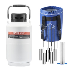VEVOR Liquid Nitrogen Tank, 30 L Aluminum Alloy Liquid Nitrogen Container, LN2 Tank Dewar with 6 Canisters and Carry Bag with Straps, Cryogenic Tank for Beauty Industry, Semen Preservation, Scientific(3L)