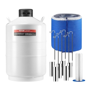 VEVOR Liquid Nitrogen Tank, 30 L Aluminum Alloy Liquid Nitrogen Container, LN2 Tank Dewar with 6 Canisters and Carry Bag with Straps, Cryogenic Tank for Beauty Industry, Semen Preservation, Scientific(20L)