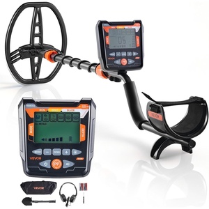 VEVOR Metal Detector for Adults & Kids, 8 Inch Waterproof Search Coil with High Accuracy Pointer Display, Adjustable 38”-49” Gold Detector, Lightweight Aluminum Stem for Detecting Gold Treasure(NEW-10inch)