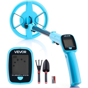 VEVOR Metal Detector for Adults & Kids, 8 Inch Waterproof Search Coil with High Accuracy Pointer Display, Adjustable 38”-49” Gold Detector, Lightweight Aluminum Stem for Detecting Gold Treasure(NEW-4inch)