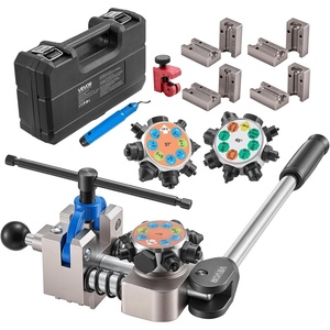 VEVOR Professional Brake Line Flaring Tool, 45 Degree Double Flare Bubble Flare Tool Kit for 3/16″, 1/4″, 5/16″, 3/8″ Copper Aluminum Thin Steel Tubes(45 & 37 Degree)