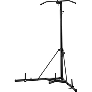 VEVOR Punching Bag Stand, Steel Heavy Duty Workout Training Equipment, Adjustable Height Boxing Punching Stand with Weighted Base, Holds Up to 140 lbs, Freestanding Sandbag Rack for Home Gym Fitness(2-in-1 Punching Bag Stand with Pull-Up Bar)