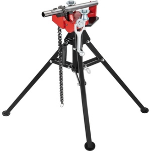 VEVOR Tripod Pipe Chain Vise, 1/8″-5″ Pipe Capacity, 36.4“ Length Chain Vise Stand with Portable Folding Steel Legs, for Grabbing, Supporting and Bending Pipes in Factory, Workshop and Home