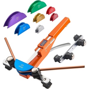 VEVOR Tubing Bender Kit, 1/4 to 7/8 Inch, Compact Ratcheting Tube Pipe Bender, Ratchet Hand Bending Tool, with 7 Color Aluminium Alloy Dies, HVAC Tools, for Copper HVAC Air Conditioning Refrigeration(Multicolor)