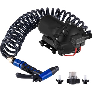 VEVOR Water Diaphragm Pump, 12V DC, 5.5 GPM Flow, 70 PSI Rated Pressure (40-100 PSI Adjustable), 1/2″ MNPT Self Priming Sprayer Pump with Pressure Switch for RV Camper Marine Boat Lawn, FCC Certified(12V  5.5GPM  70PSI)