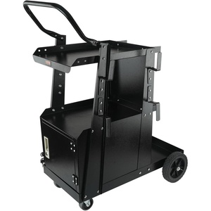 VEVOR Welding Cart, 3-Tier Welder Cart Heavy Duty with 400 Lbs Weight Capacity, 360° Swivel Wheels, Tank Storage Safety Chains, Rolling MIG Welder Cart for TIG, ARC, MMA, Plasma Cutter Welding Machine(2-Tier 1 Drawers)