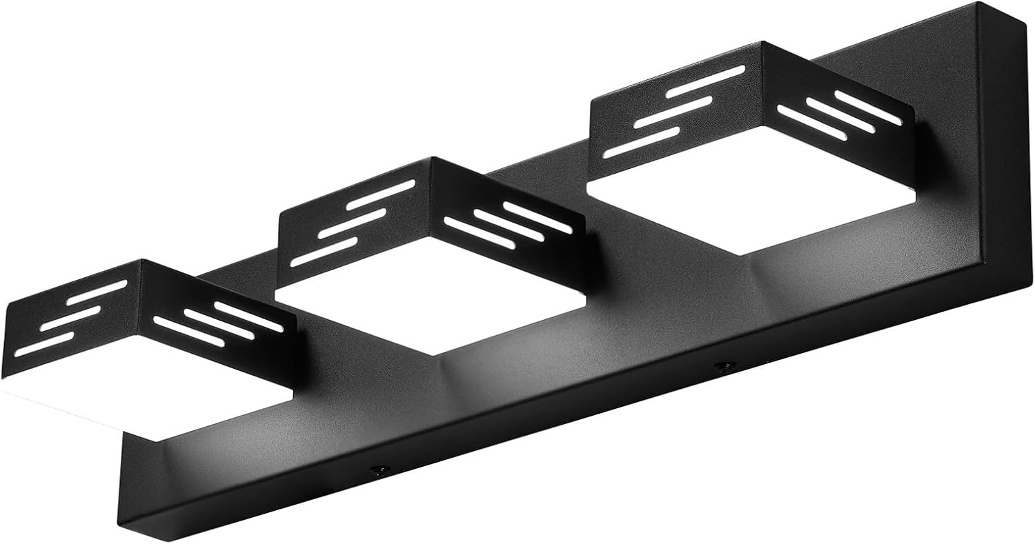 image:imageVEVOR 3Light LED Modern Vanity Light Fixtures 1969Inch Black Finish Bathroom Wall Lighting Fixture Over Mirror with IP44 Waterproof for Bathroom Living Room Bedroom Hallway Cool White 6000K