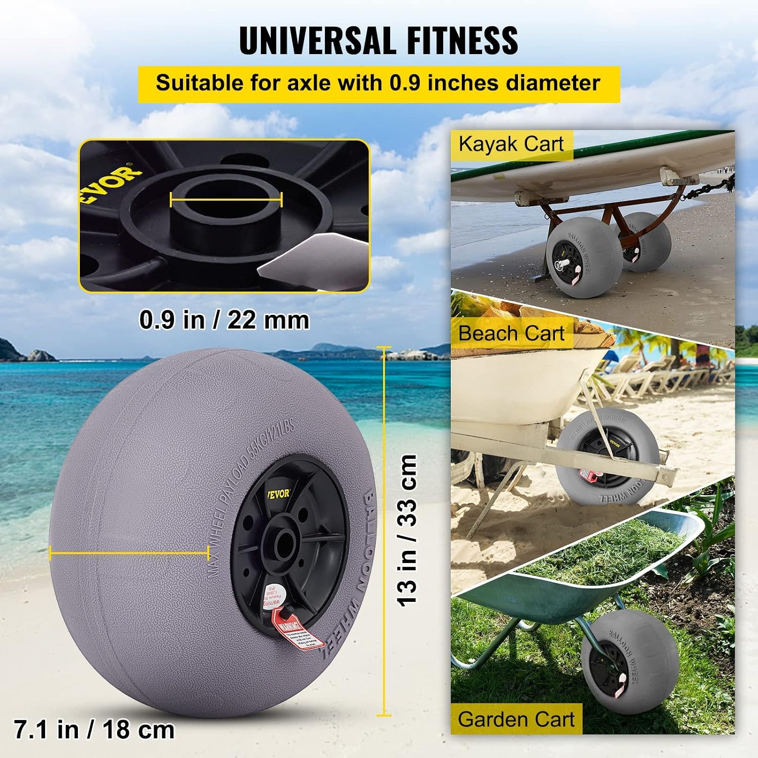 image:imageVEVOR Beach Balloon Wheels12