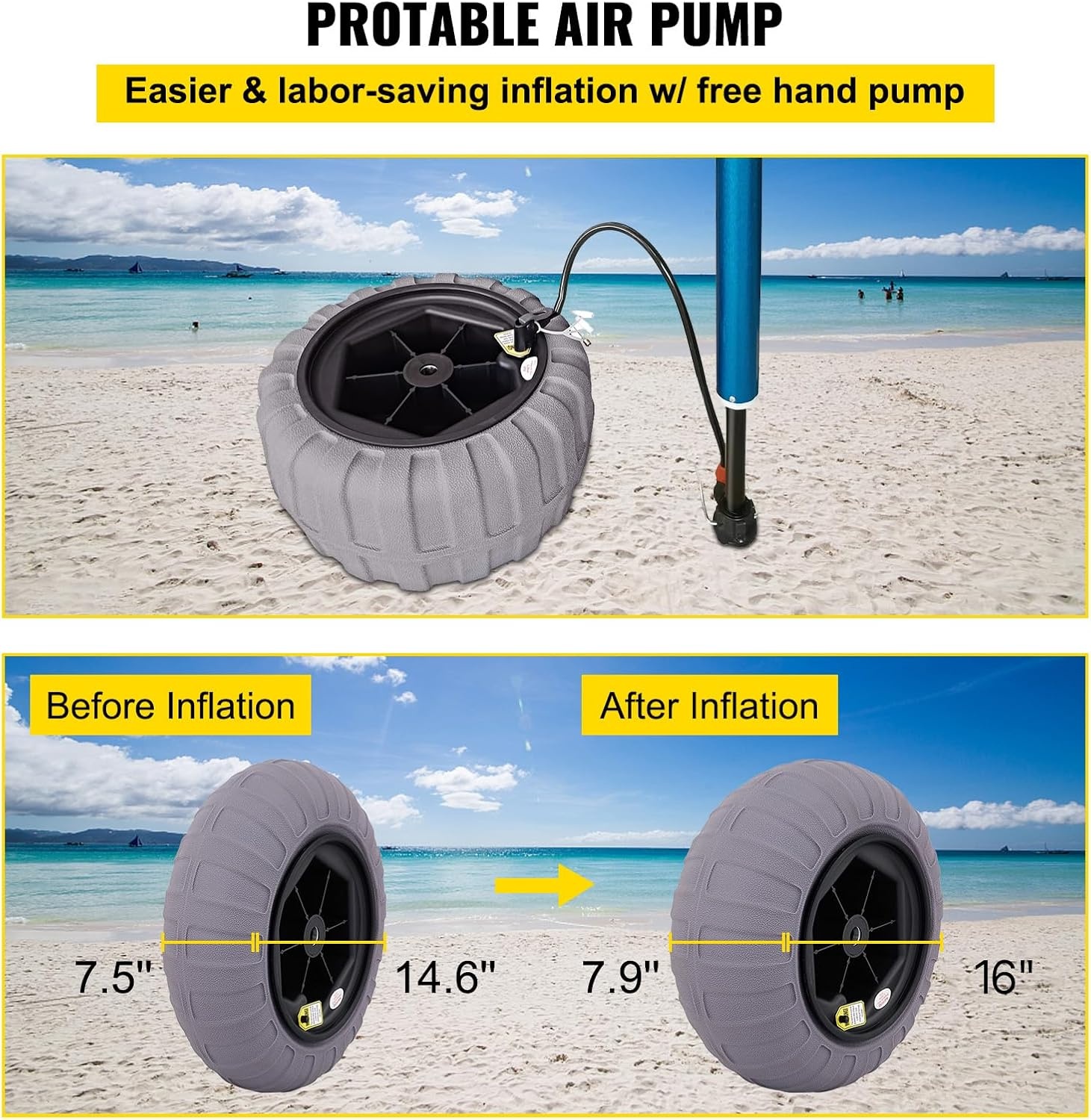 image:imageVEVOR Beach Balloon Wheels16