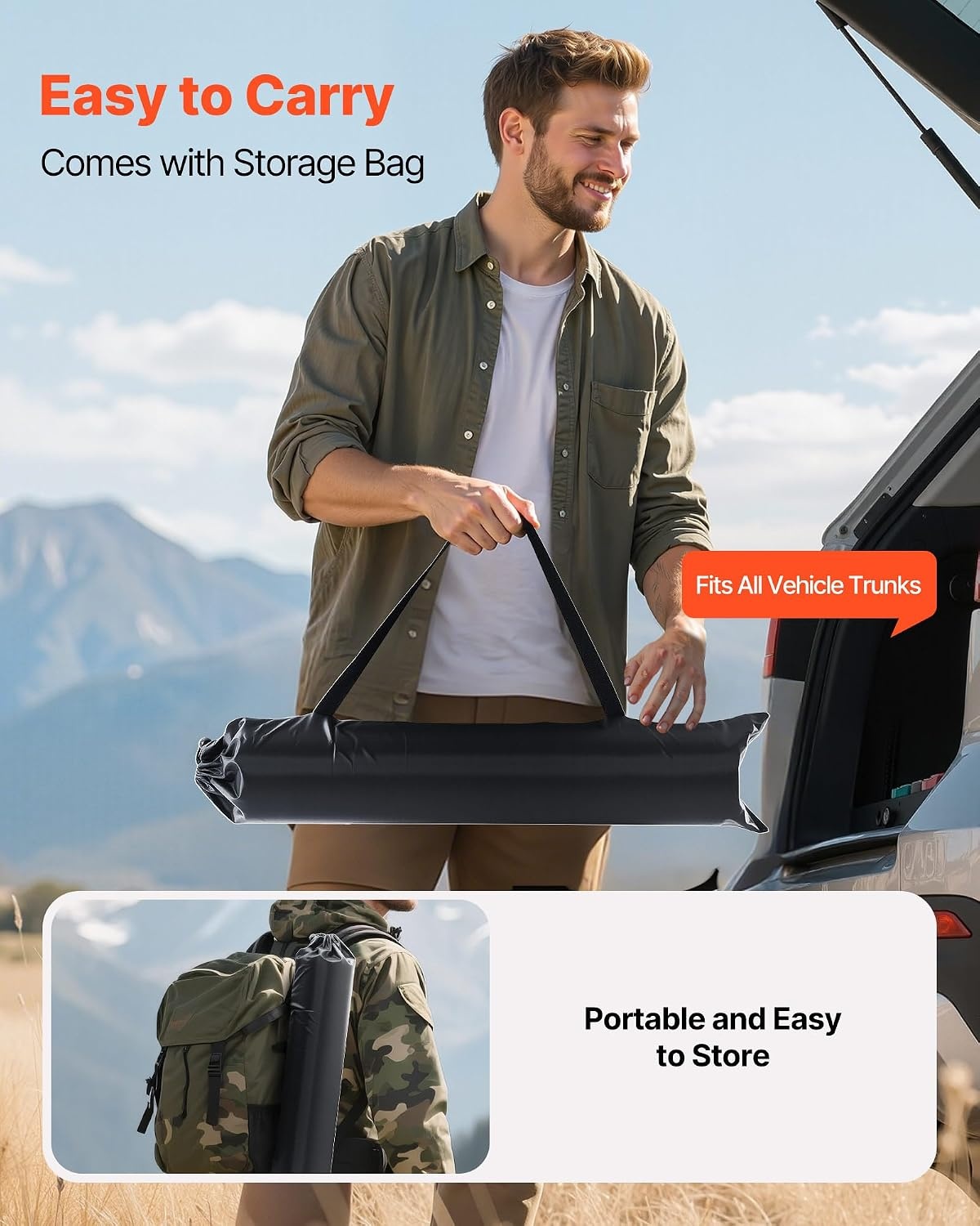 image:imageVEVOR Deer Drag Sled 728 x 228 in 550lbs Heavy Duty Yard Utility Sled TearResistant PE Drag Glider Mat with Ropes amp Handle Thickened Game Hauler for Firewood Ice Fishing Hauling Hunting