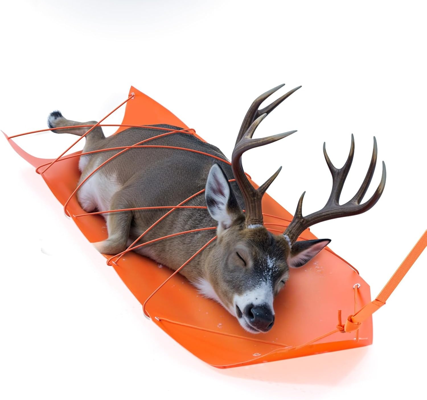 image:imageVEVOR Deer Drag Sled 728 x 228 in 550lbs Heavy Duty Yard Utility Sled TearResistant PE Drag Glider Mat with Ropes amp Handle Thickened Game Hauler for Firewood Ice Fishing Hauling Hunting
