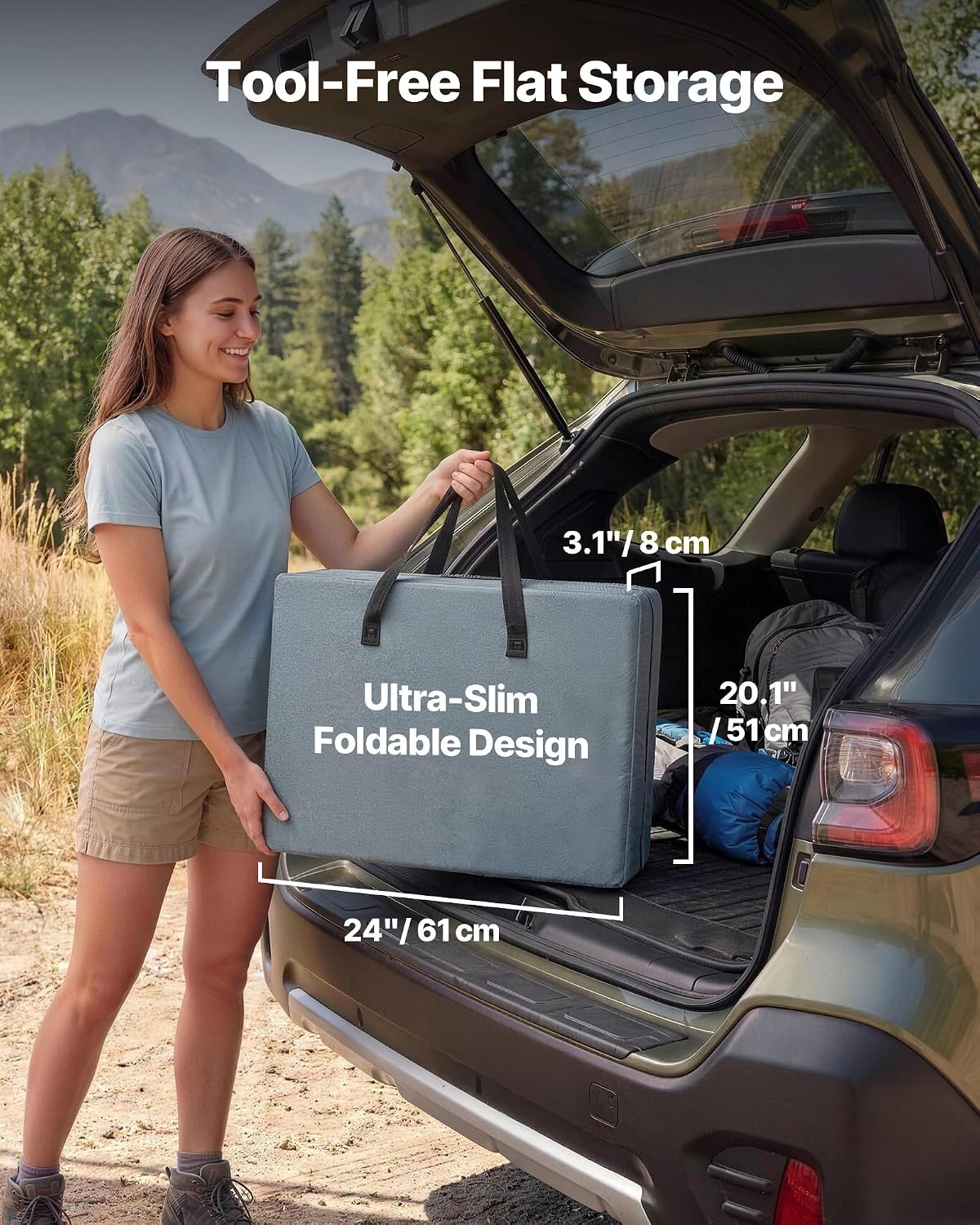 image:imageVEVOR Folding Camping Storage Cabinet Outdoor Portable Aluminum Lightweight Table Quick Setup Compact Kitchen Cook Station with 3 Shelves and Carry Bag for Picnic BBQ Camping RV Traveling