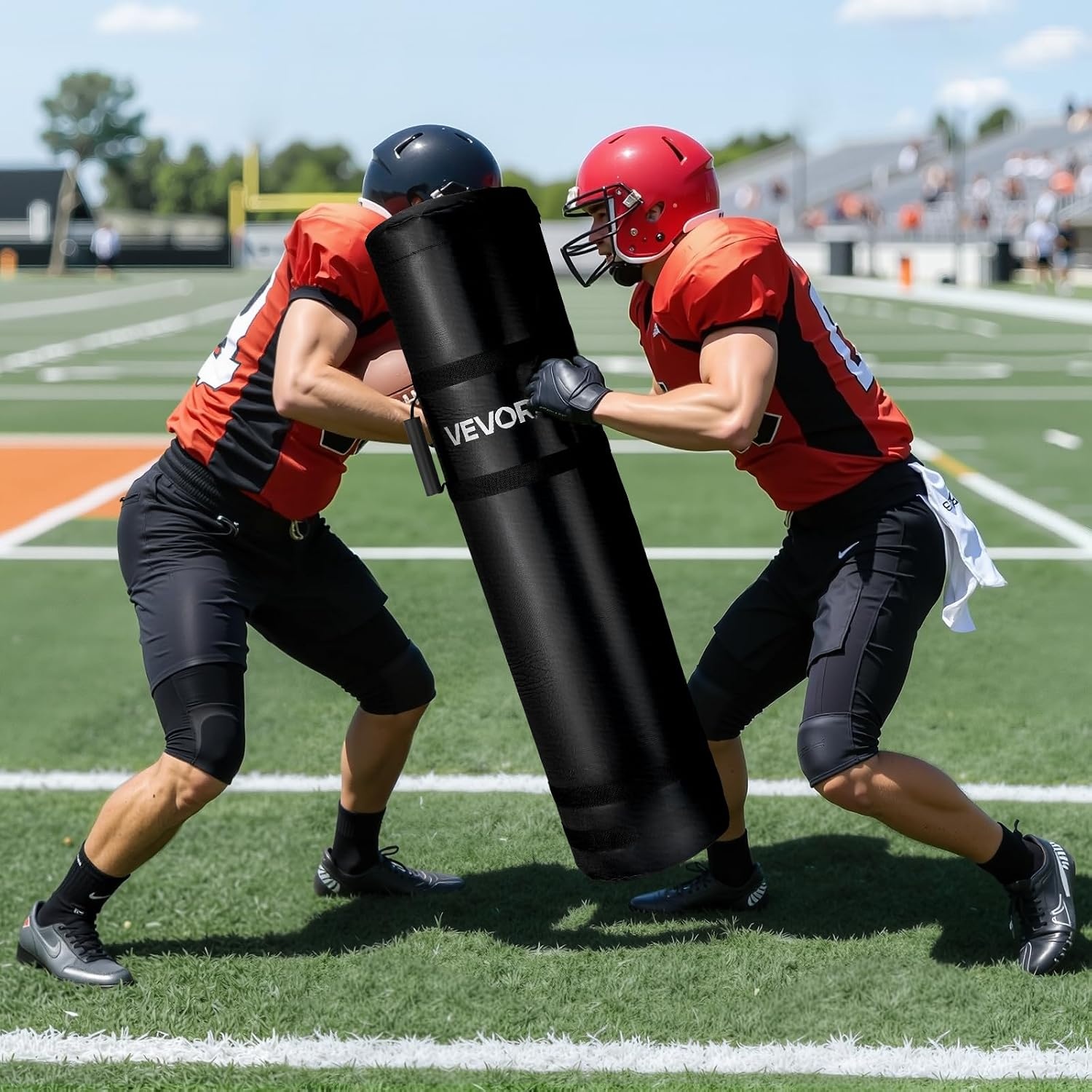 image:imageVEVOR Football Tackling Dummy 48 in Blocking Pad Equipment for Practice Heavy Duty Tackle Dummies with Handles Great for Contact Drills Kickboxing Martial Arts Sports Training 1PCS UNFILLED