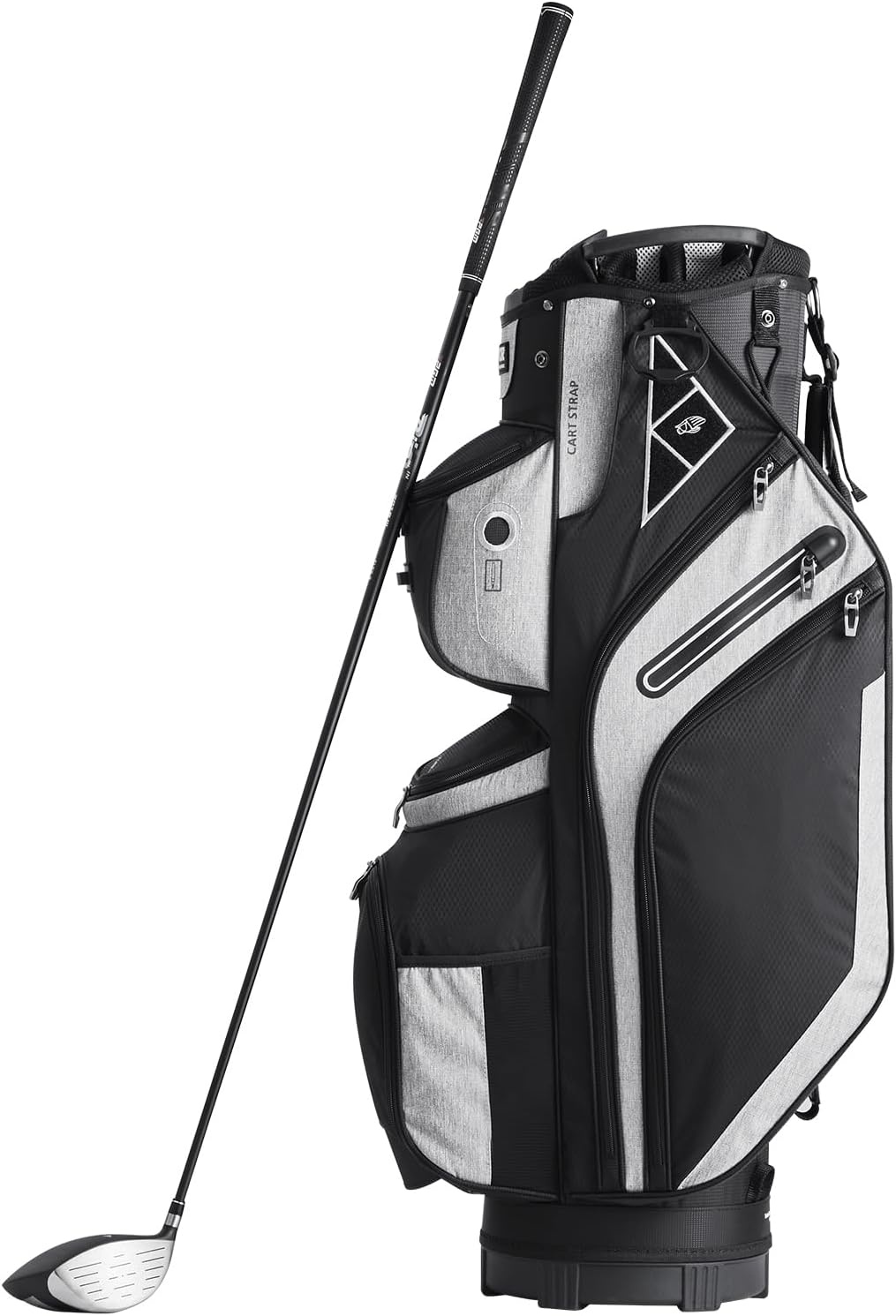 image:imageVEVOR Golf Cart Bag with 14 Way Organizer Divider Top Premium Cart Bag with Stand Durable Golf Bags with Handles amp Dust Cover amp Detachable Dual Strap for Men amp WomenBlackLight gray