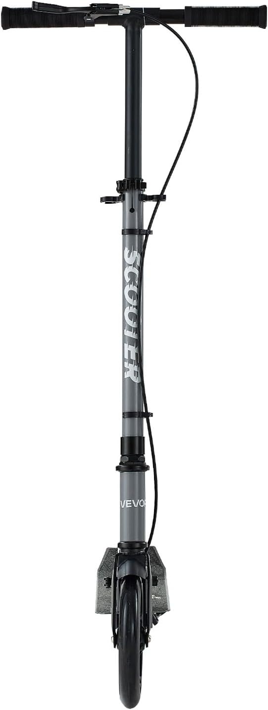 image:imageVEVOR Kick Scooter for Kids Ages 8 Teens amp Adults 2Wheel Toddler Scooter with Adjustable Height Handlebar Wide AntiSlip Deck Foldable Lightweight Frame for Boys amp Girls up to 220 lbs Gray