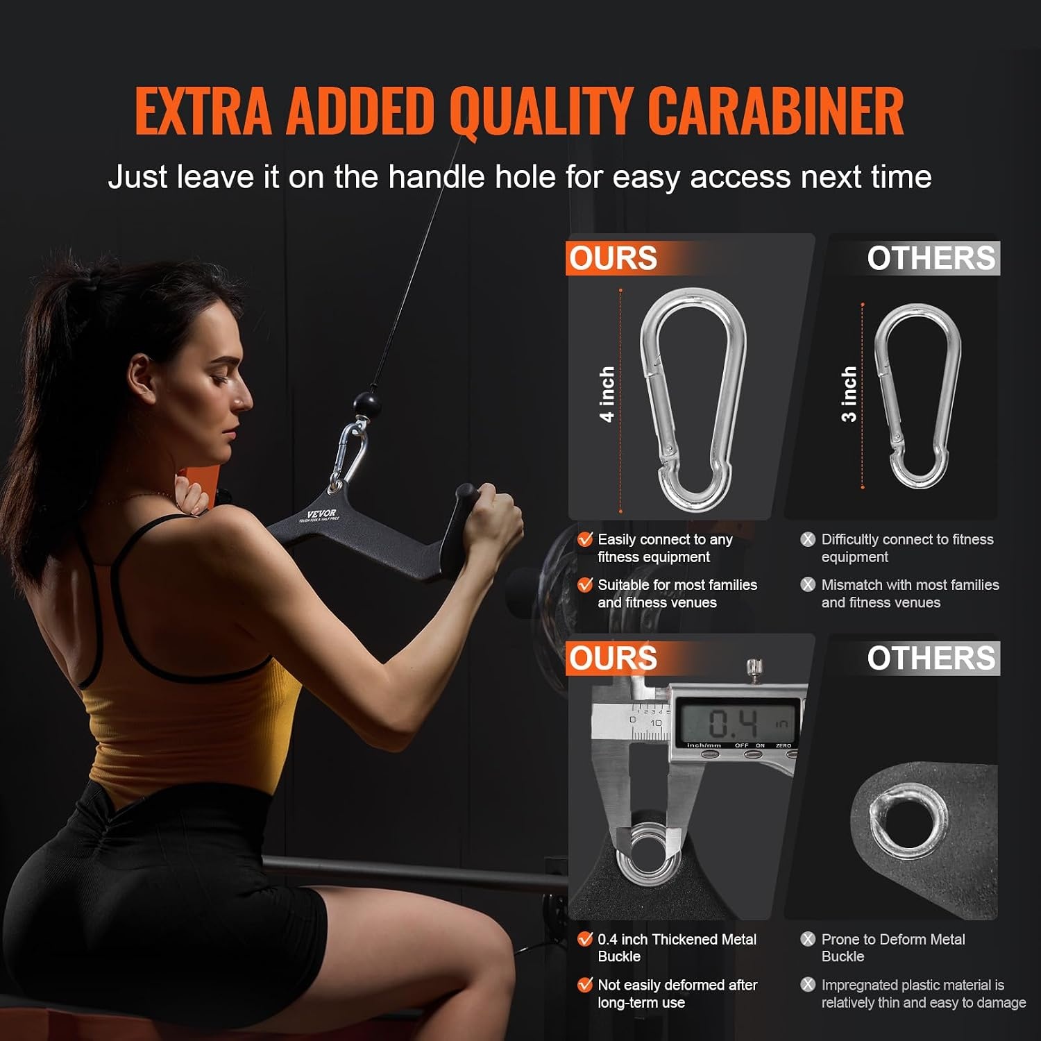 image:imageVEVOR LAT Pulldown Attachments Cable Machine Rowing Tbar Vbar Tricep Pull Down Bar Back Strength Training Rubber Coated Handle Grip Bicep Curl Tricep LAT Pulldown Bar for Home Gym Fitness5PCS A