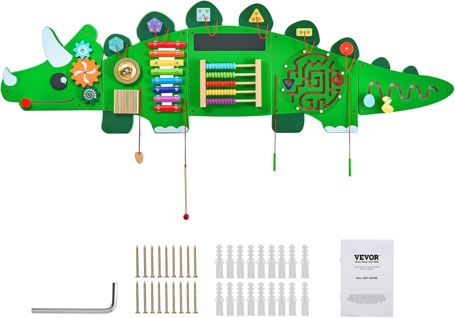 image:imageVEVOR Orca Activity Busy Board Wall 12 Activities Board Montessori Sensory Wall Panel for Kids 312 Years Sensory Activity Panel Ideal for Toddler Playroom Nursery ClassroomDinosaur