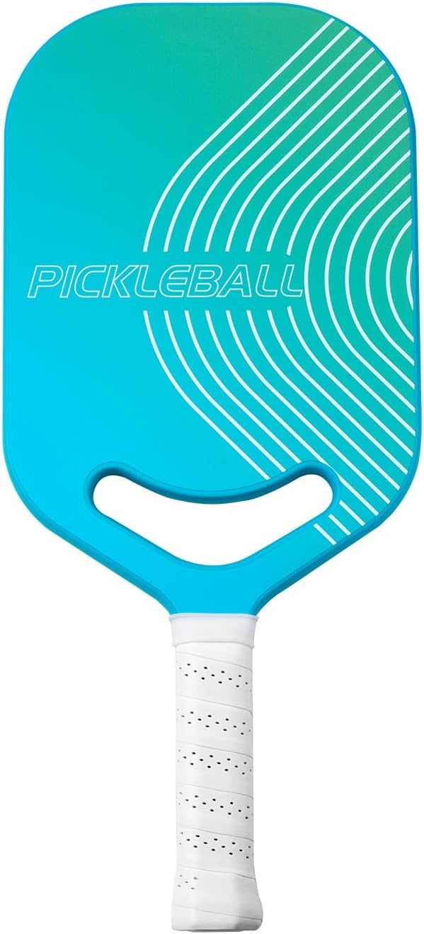 image:imageVEVOR Pickleball Paddle T700 Carbon Fiber Surface amp Honeycomb Core Pickleball Paddle with Increased Power amp Control amp Spin Pickle Ball Racket for Adults Men amp Women ChildrenCyan Gradient
