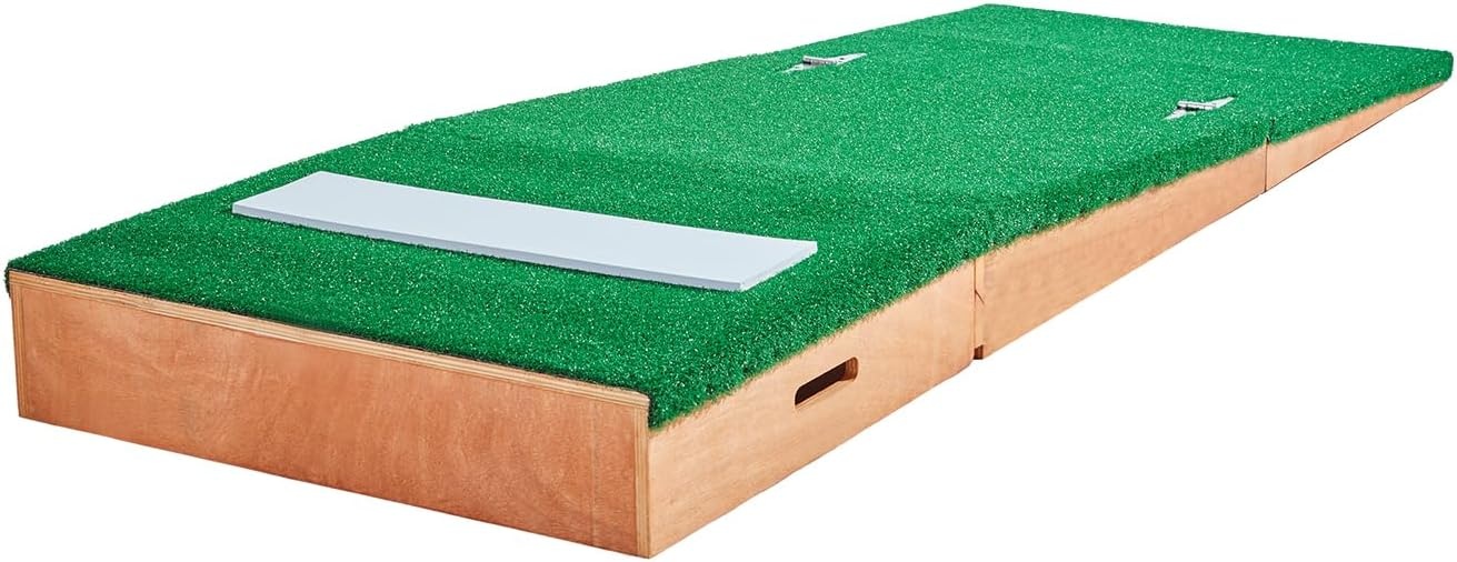 image:imageVEVOR Pitching Mound Baseball Game Mound IndoorOutdoor Pitching Practice and Training Equipment Softball Pitching Aids with Antifade Turf and Pitching RubberGreen