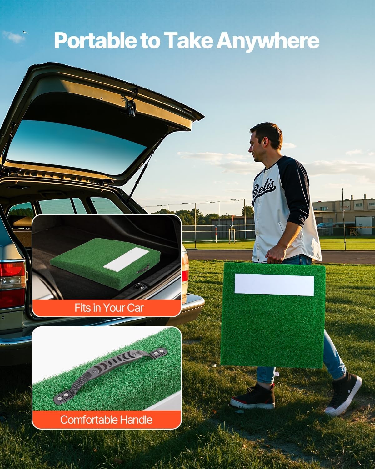 image:imageVEVOR Pitching Mound Baseball Game Mound IndoorOutdoor Pitching Practice and Training Equipment Softball Pitching Aids with Antifade Turf and Pitching RubberGreen