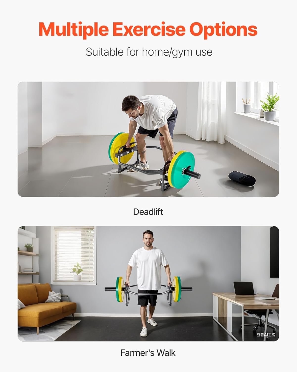 image:imageVEVOR Safety Squat Bar 700 amp 1500 LBS Plus 500 LBS Hex Barbell Trap Bar Ideal for Squats Deadlifts Lunges Rehab500 Pounds