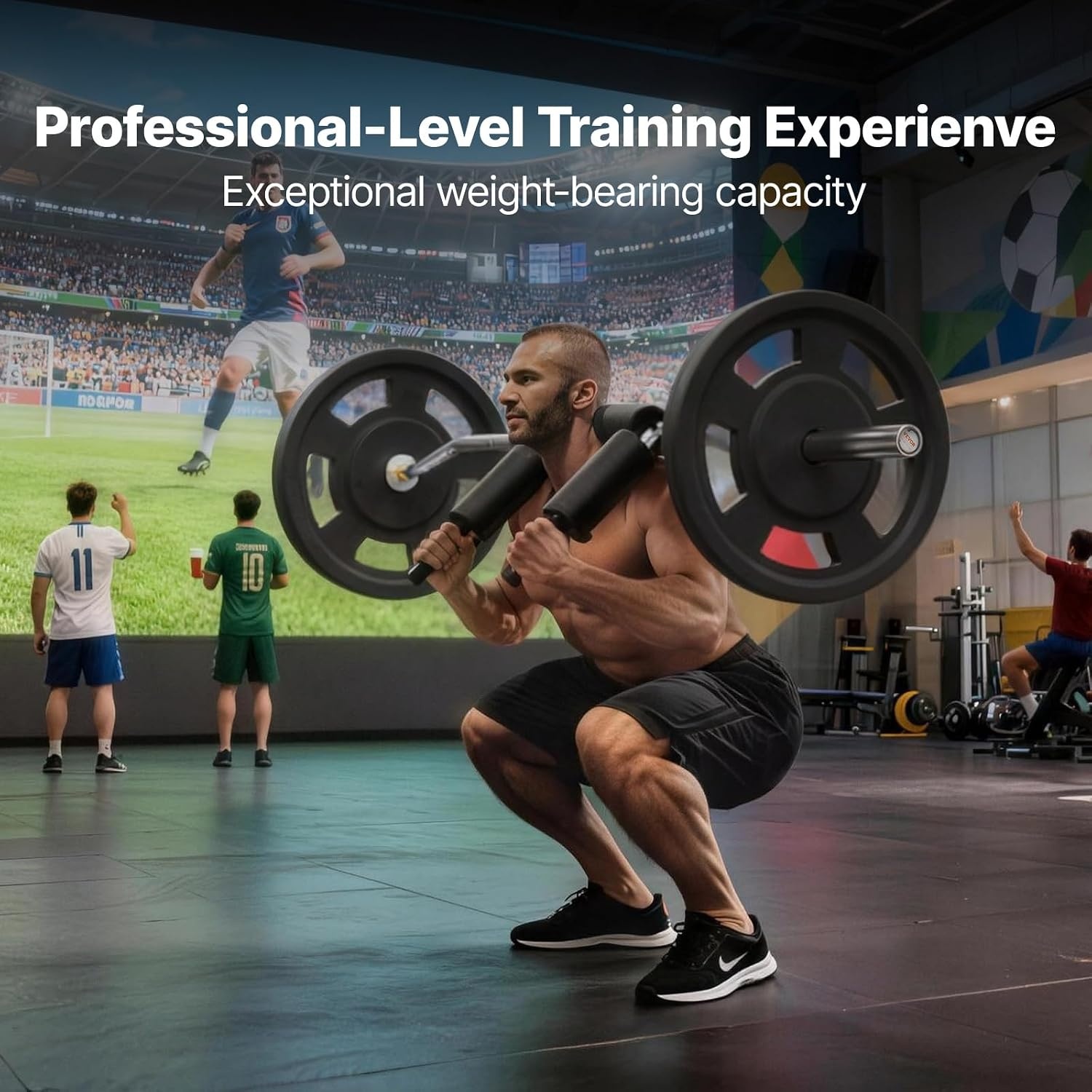 image:imageVEVOR Safety Squat Bar 700 amp 1500 LBS Plus 500 LBS Hex Barbell Trap Bar Ideal for Squats Deadlifts Lunges Rehab700 Pounds