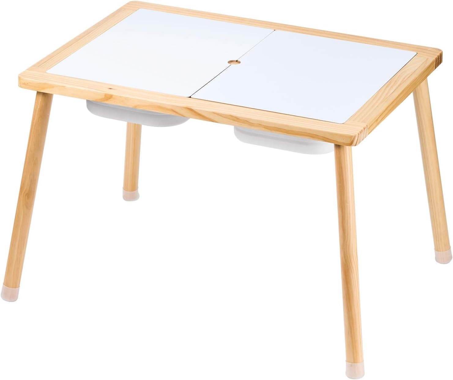 image:imageVEVOR Sensory Table for Toddlers Kids Activity with 3 Foldable Storage Bins amp DoubleSided Board IndoorOutdoor Play Sand and Water Table Wooden Kids Sensory for Drawing StudyingStorage BinsOrdinary