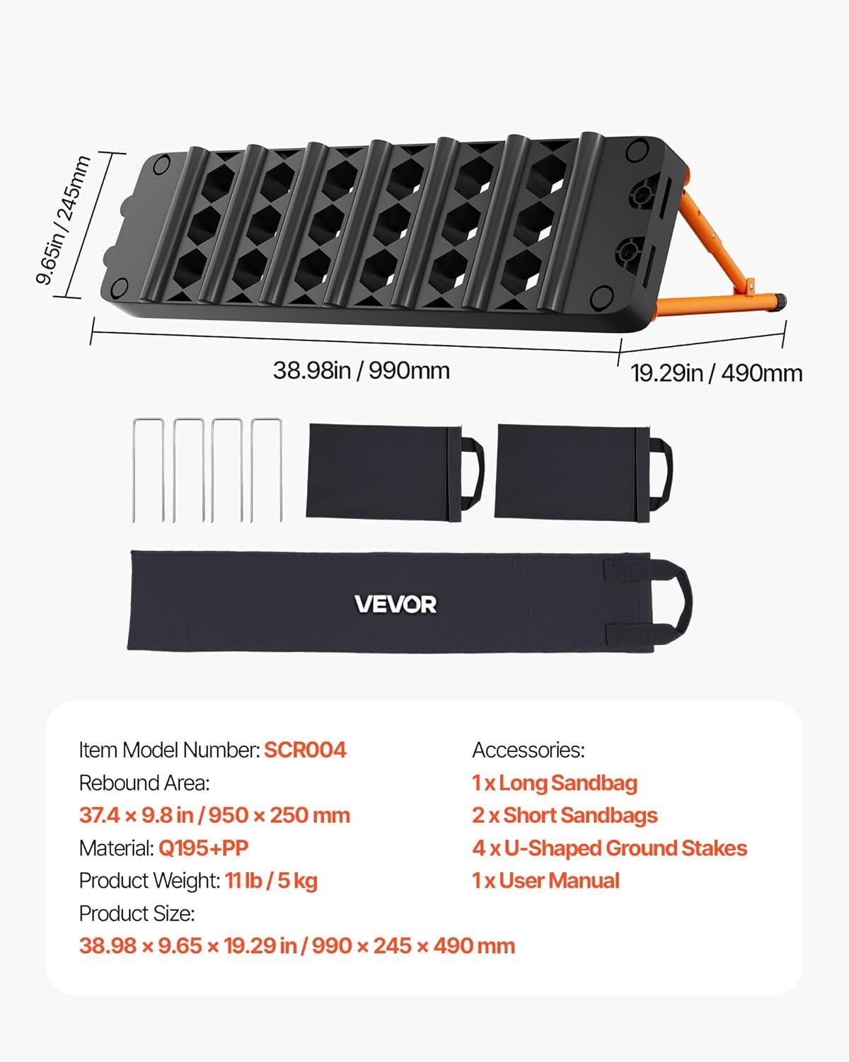 image:imageVEVOR Soccer Rebounder Board MultAdjustable Angles Portable Soccer Rebound Wall Foldable Kickback Board Soccer Practice Equipment Ideal for Kids amp Adults Passing amp Shooting Drills374 x 98